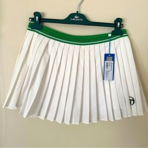 NWT Sergio Tacchini Pleated White Tennis Skirt (M)